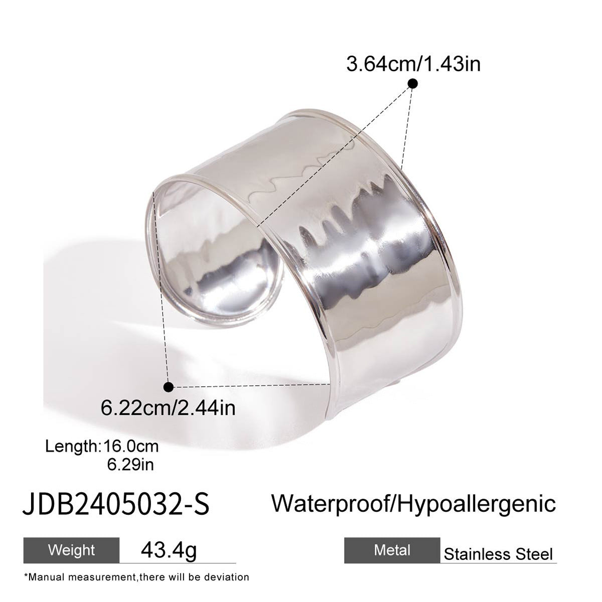 Luxury Stainless Steel Plated Shell Bracelet for Women
