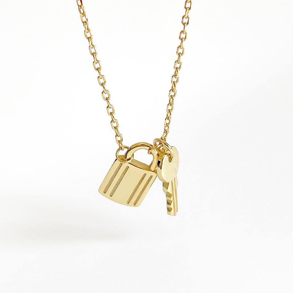 925 Sterling Silver Key Pendant Necklace