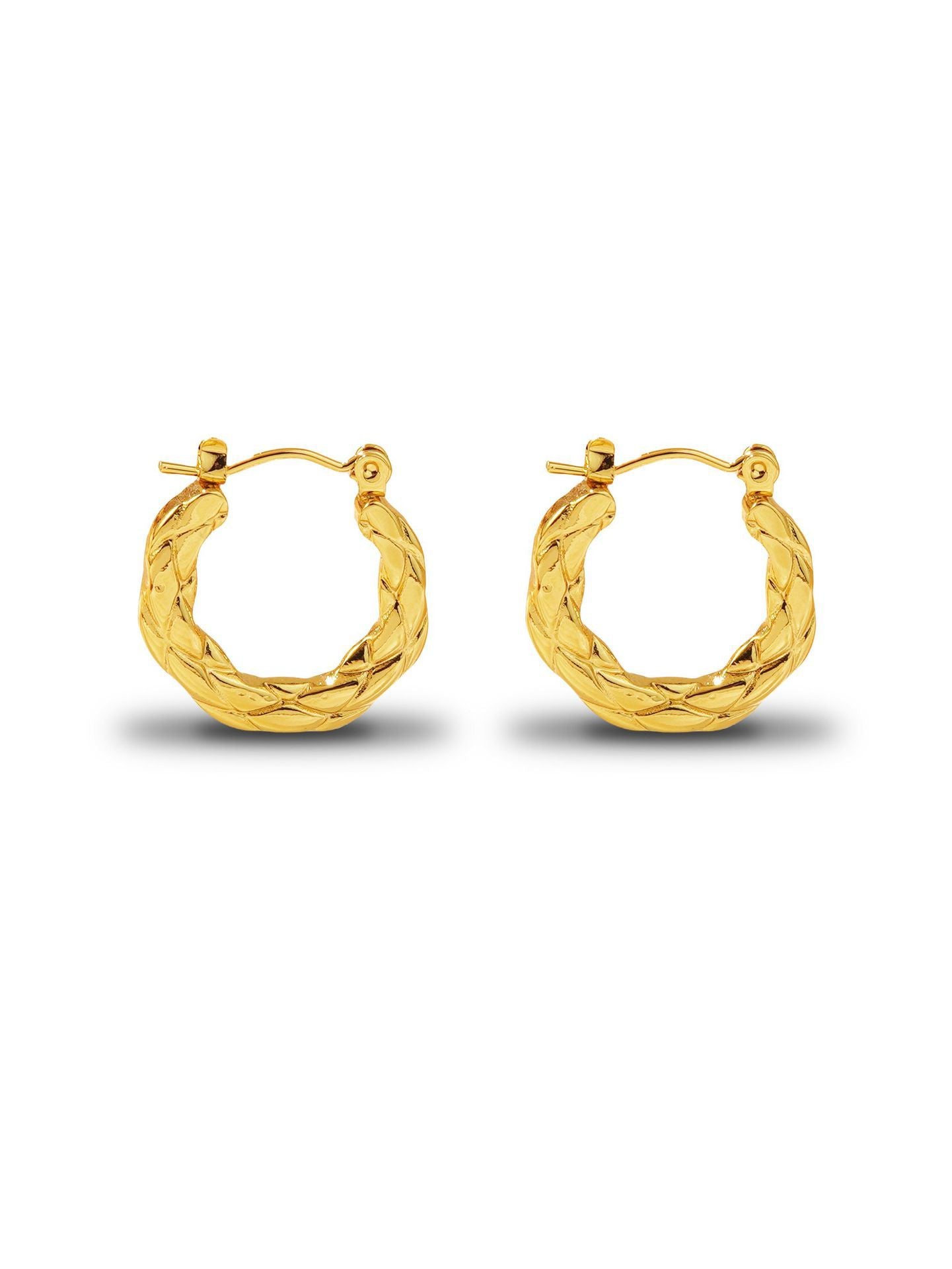 Orecchini da donna placcati in acciaio inossidabile a cuore geometrico elegante