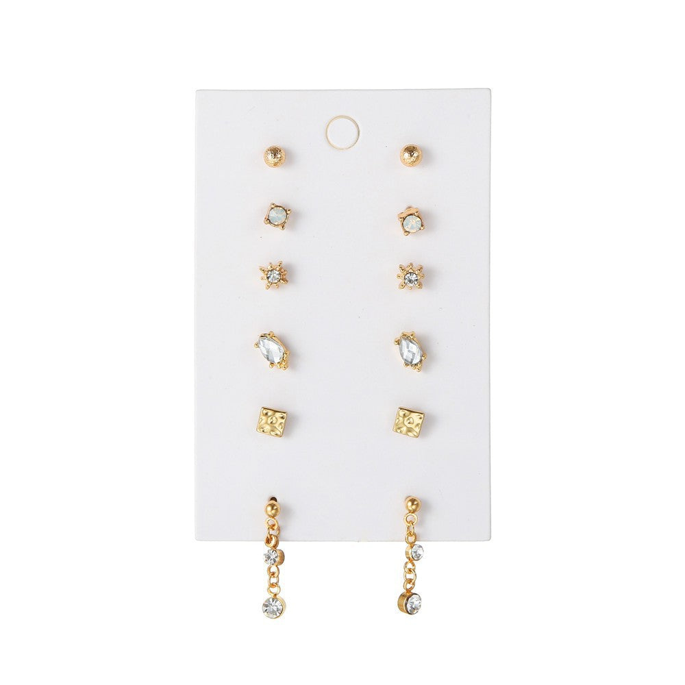 Vintage Exotic Geometric Animal Heart Alloy Plated Stud Earrings for Women