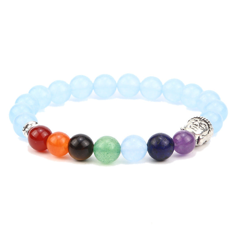Unisex Geometric Alloy Bracelet Set with Tiger Eye, Green Aventurine and Red Agate Beads