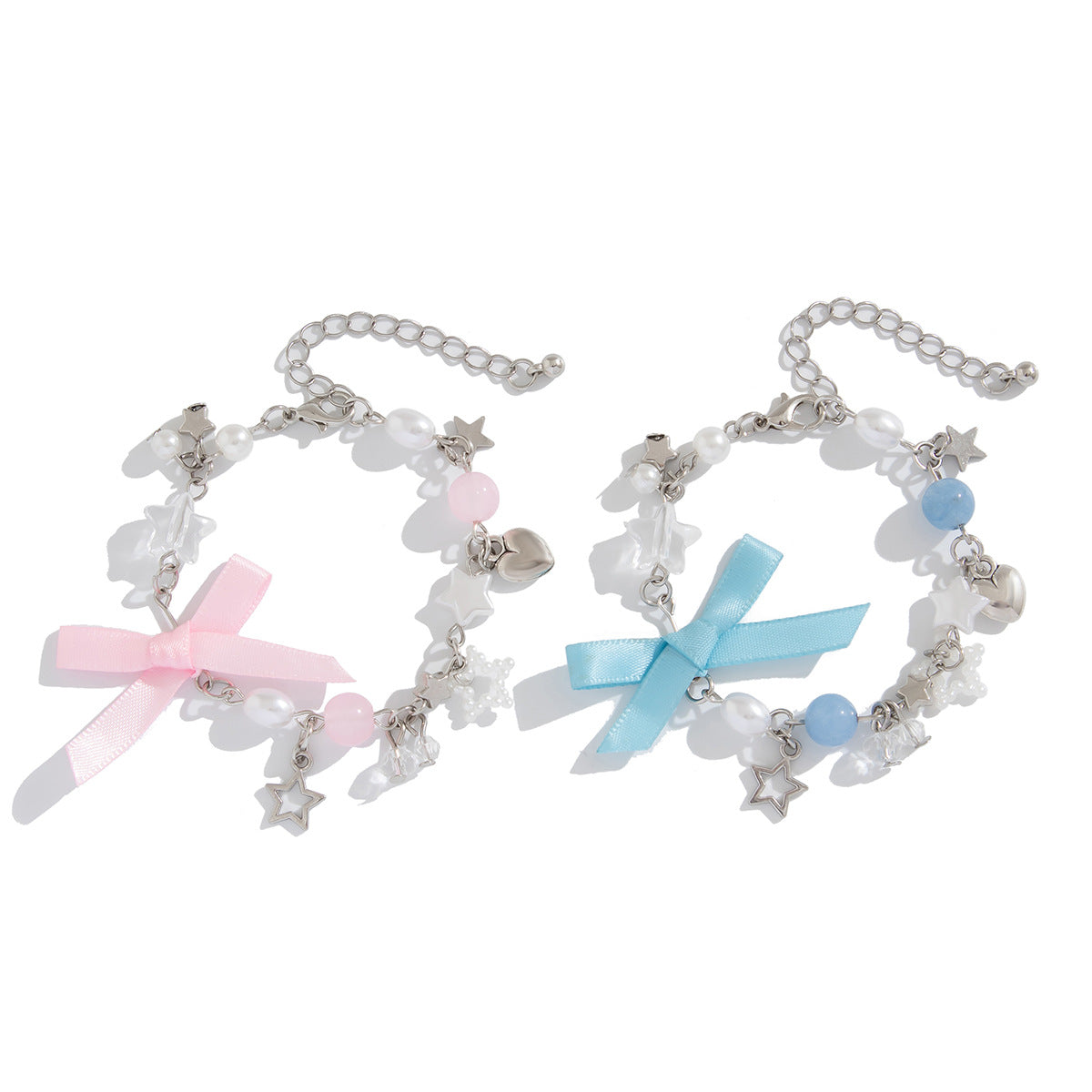 Sweet Butterfly Alloy Bracelet Set with Faux Pearl Plated Jewelry for Women
