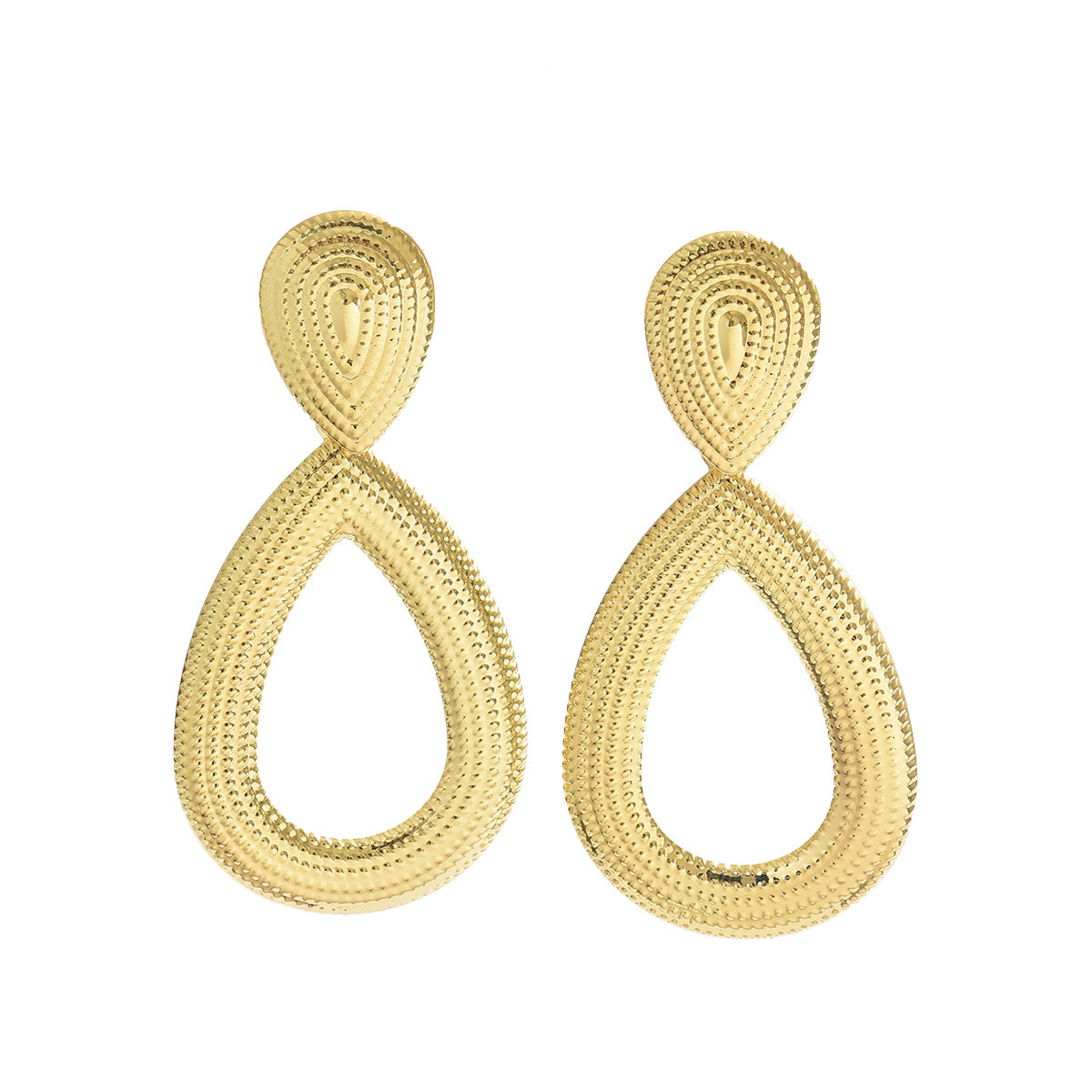 Pendientes Geométricos en Forma de Gota, Minimalistas y Modernos, de Aleación con Acabado Galvanizado para Mujer