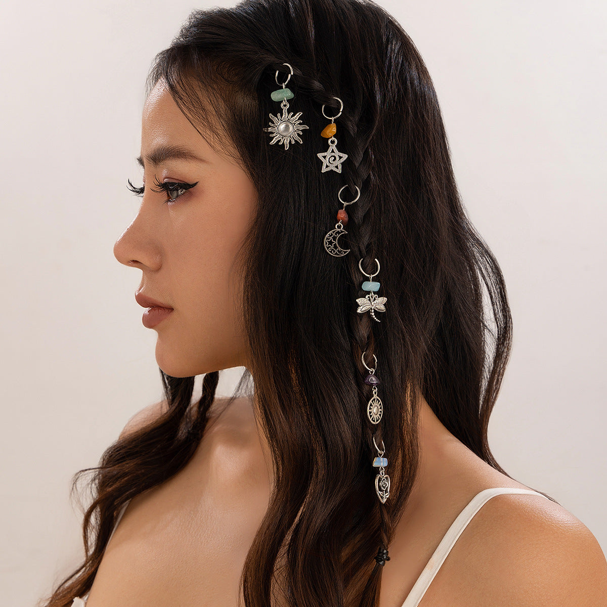 Hip-hop Plated Alloy Hair Clip with Star and Crown Design for Women