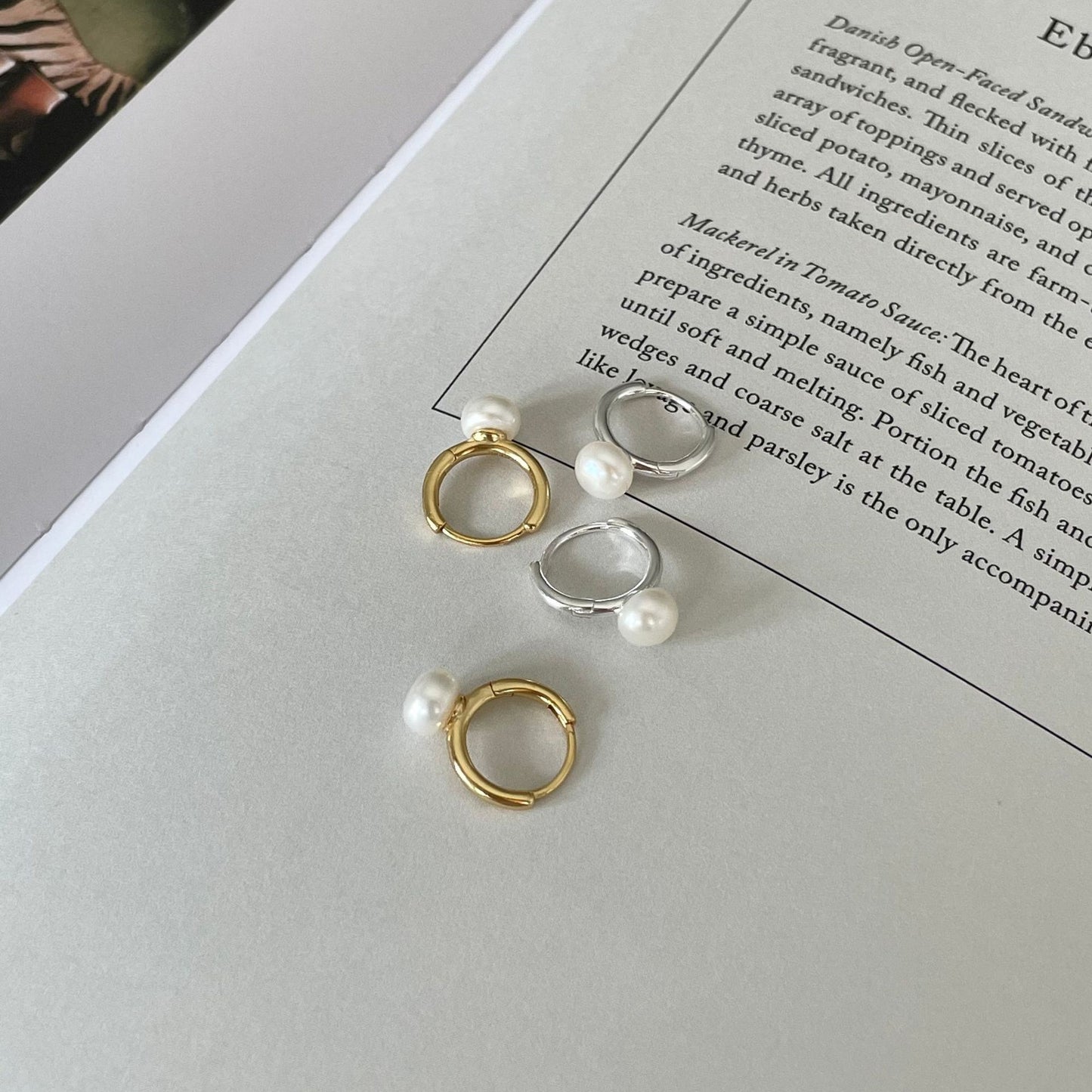 Orecchini da donna in argento sterling 925 a forma di goccia, minimalisti ed eleganti, con perla intarsiata