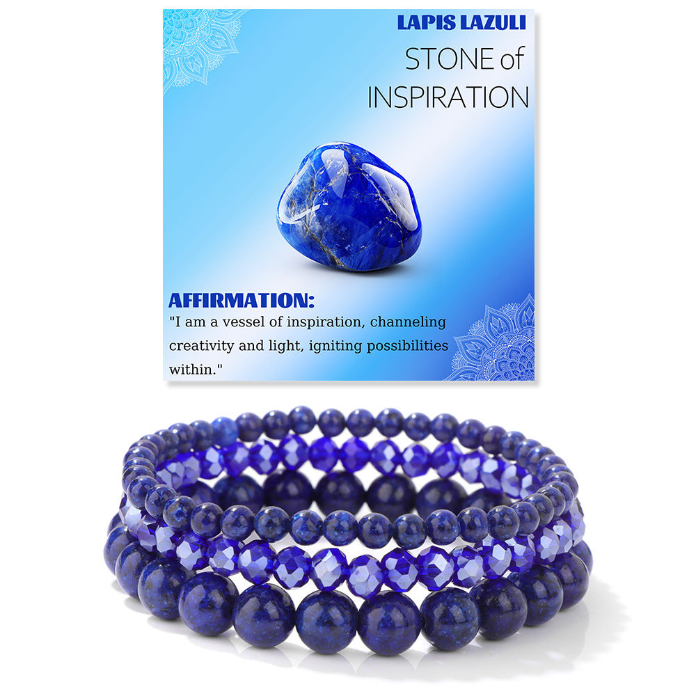 Minimalist Sweet Geometric Gemstone Beaded Stretch Bracelet Set