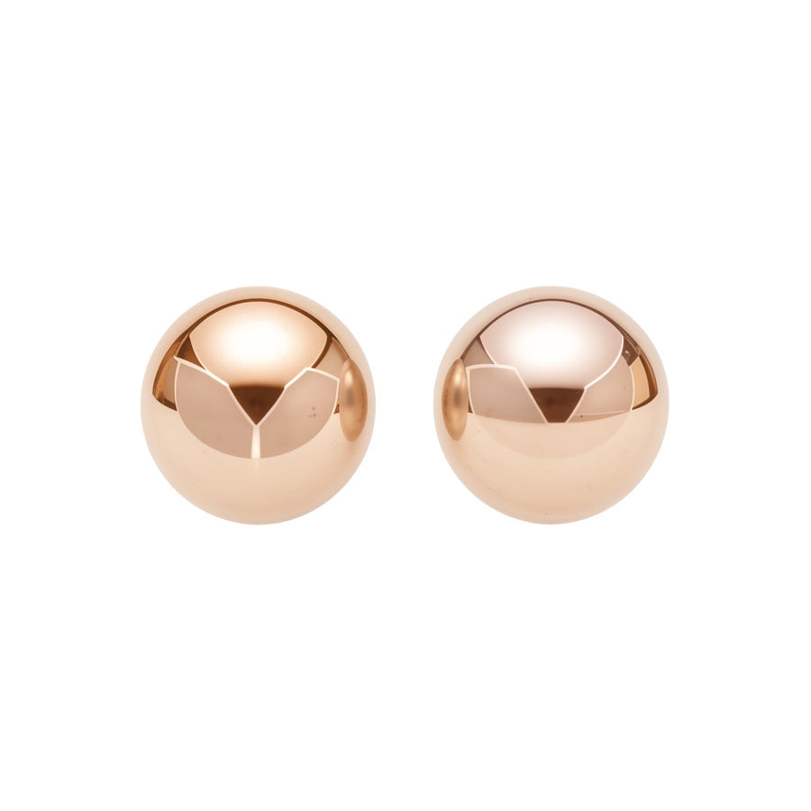 Orecchini a perno con perla geometrica minimalisti placcati argento da donna — Gioielli eleganti di lusso pronti per l'ufficio con perni in acciaio inossidabile