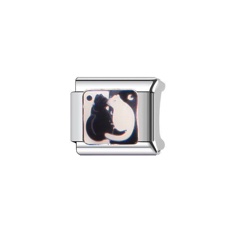 Sweet Cartoon Animal Stainless Steel Plated Charm Bar for Unisex