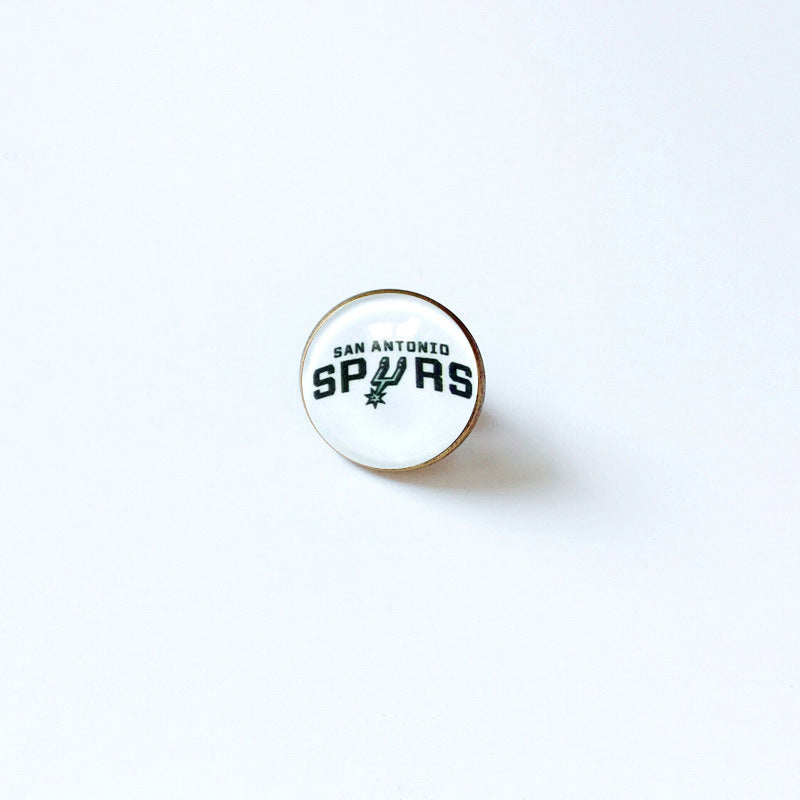 Pin de solapa metálico de equipos de baloncesto retro de la NBA - Insignia con gema vintage - Broche de Kobe Curry - Regalo para fans - Unisex
