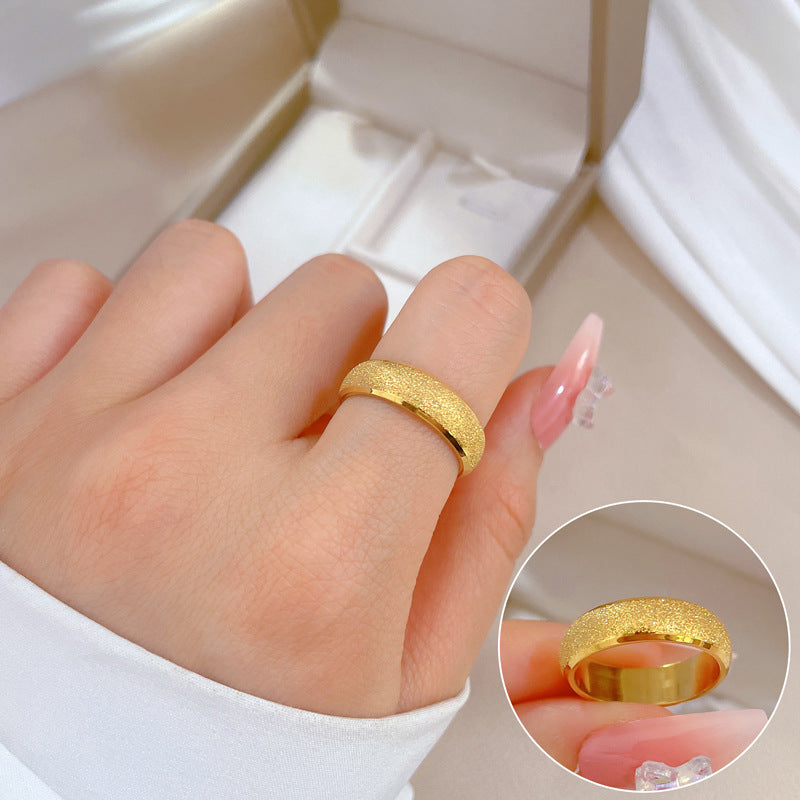 Minimalist Cool-Sweet Titanium Steel Crown Ring for Unisex