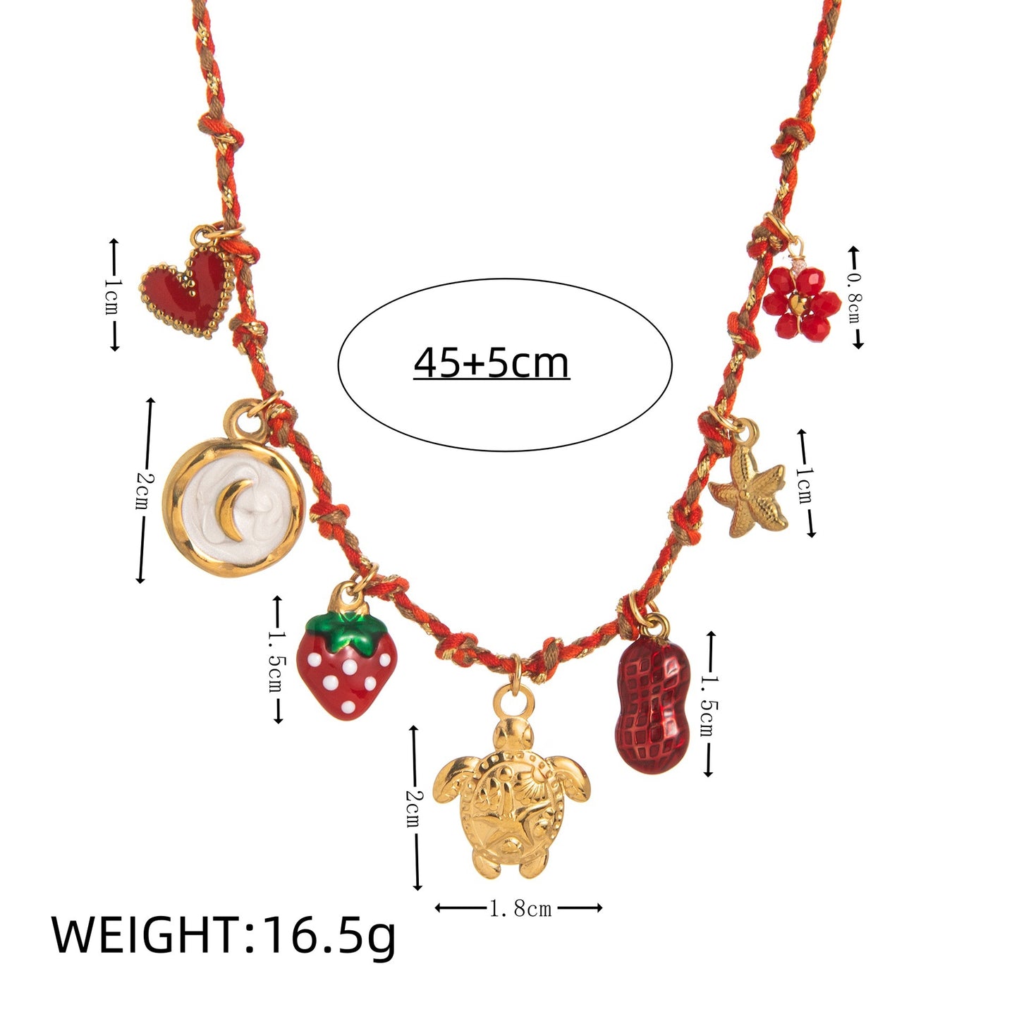 Collana da donna con ciondolo a farfalla a stella, perla e barretta placcata in titanio e acciaio personalizzata