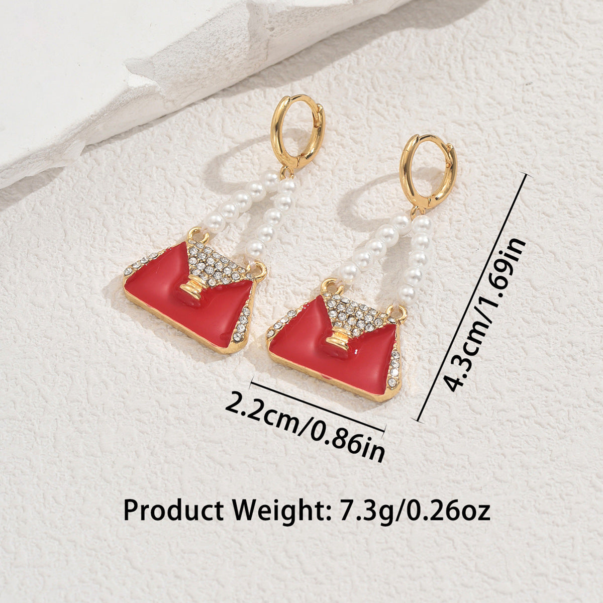 Pendientes de Tachuela Geométricos Esmaltados con Cuentas para Mujer con Incrustaciones de Pedrería Aleación de Zinc Moda Pendientes de Tachuela de Viaje