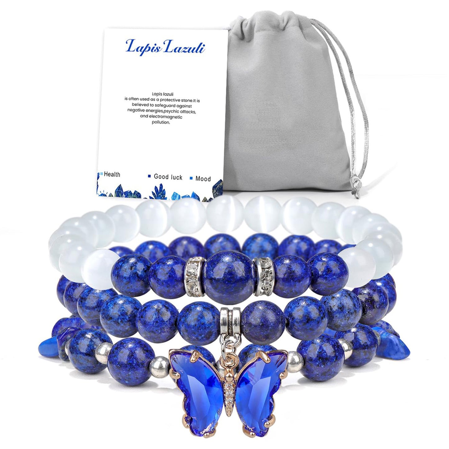 Bohemian Minimalist Crystal Butterfly Square Beaded Bracelet for Women