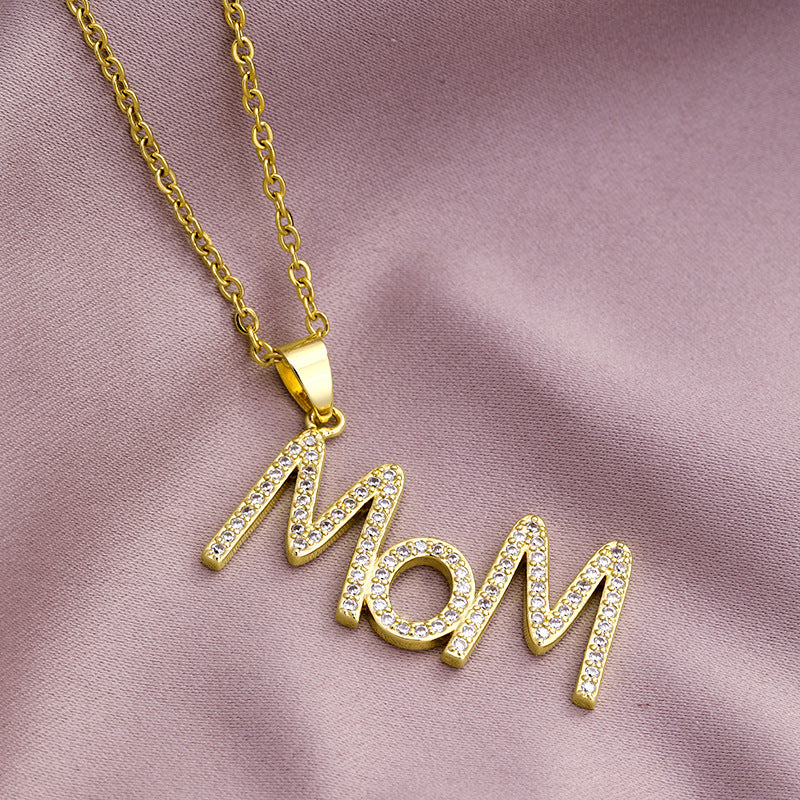 Elegante Collar con Colgante de Letra para Mujer, Cadena de Serpiente de Acero Inoxidable con Diseño Geométrico y Baño de Oro