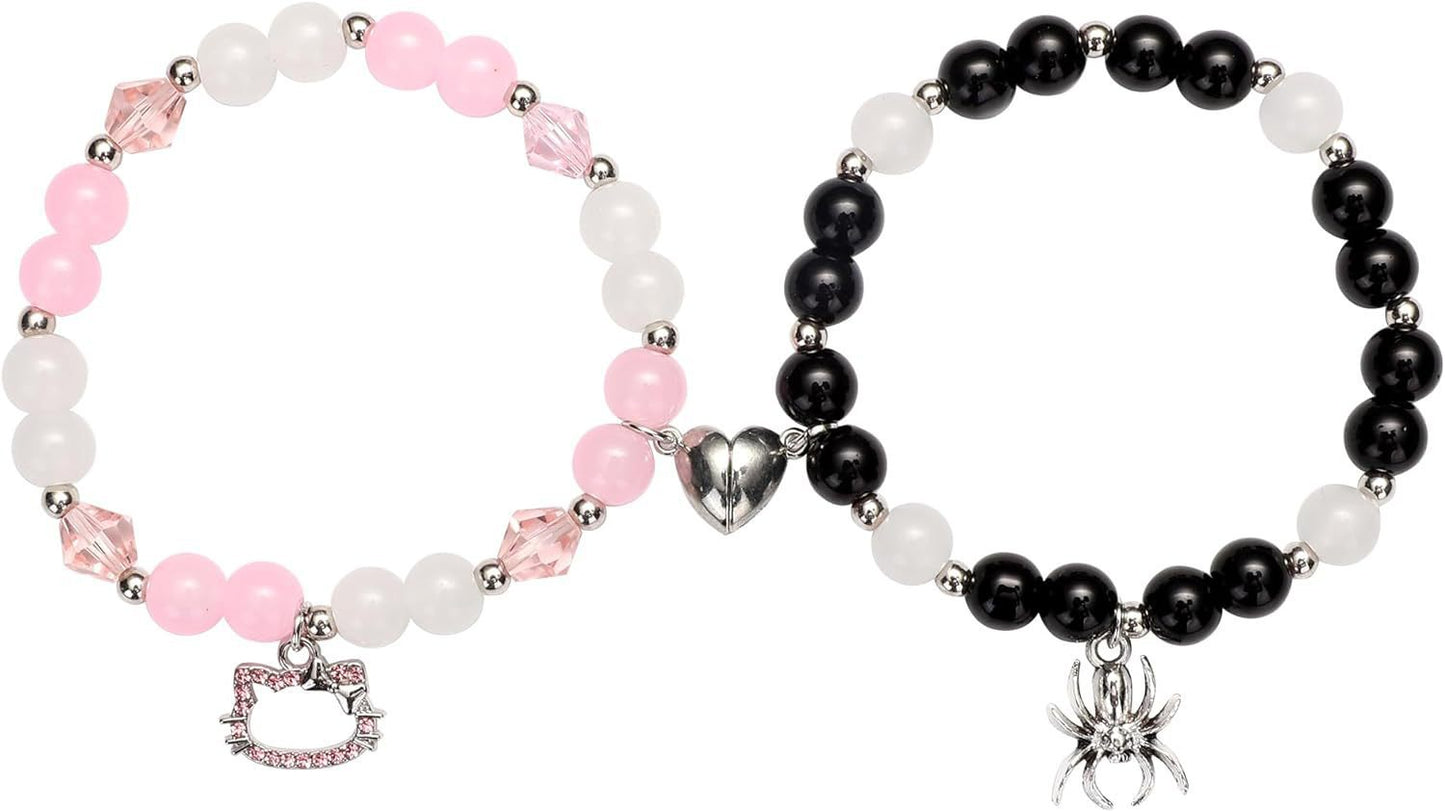 Sweet Heart Animal Shape Alloy Rhinestone Charm Bracelet for Couples