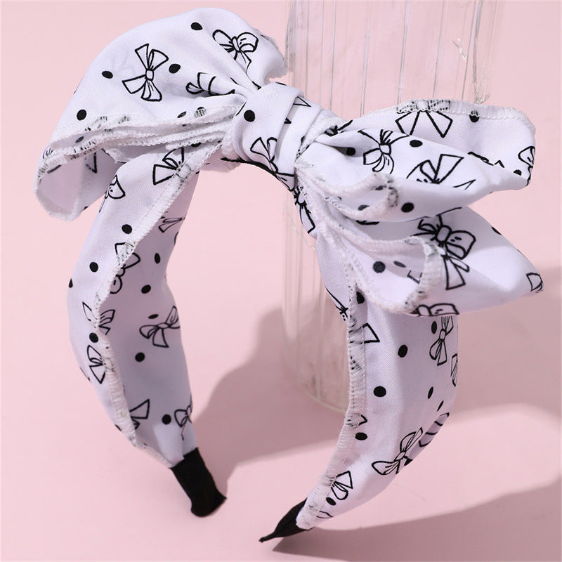 Minimalist Pink Bow Fabric Headband for Girls Summer Children's Hair Accessory Princess Style