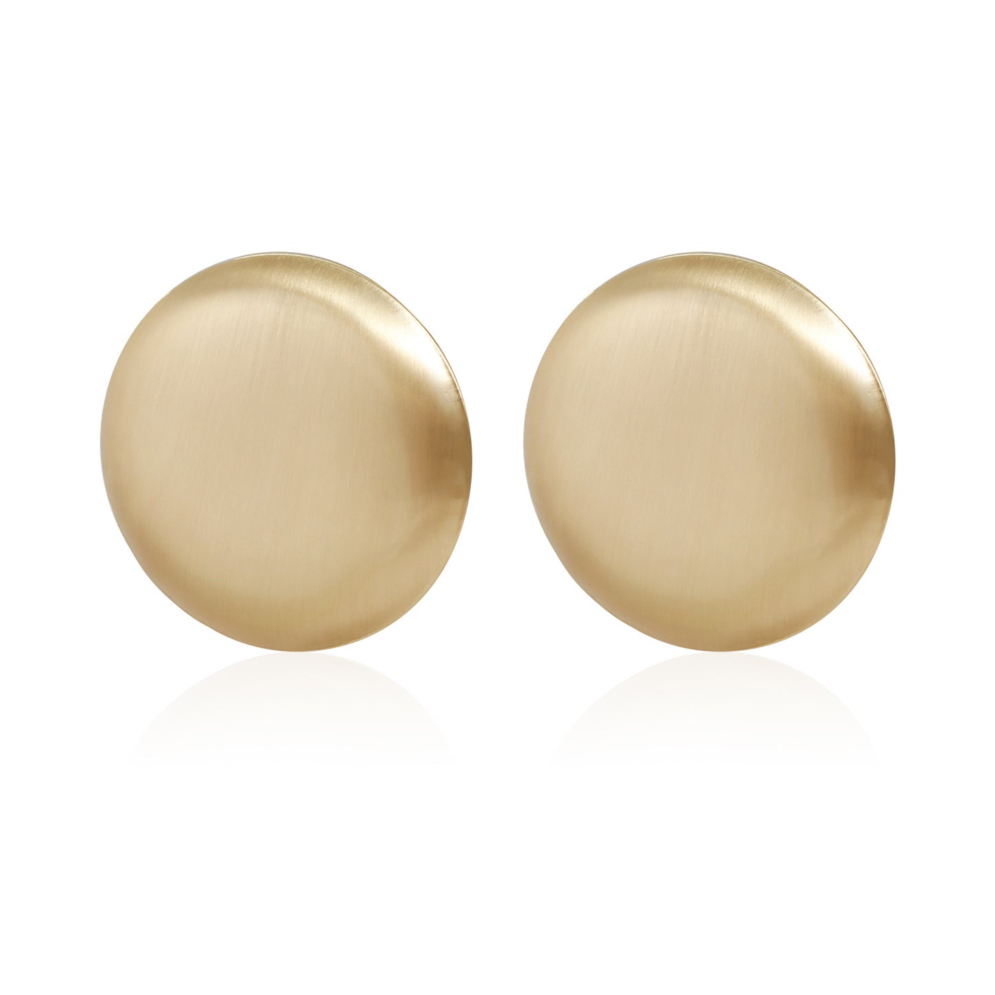 Vintage Geometric Round Brushed Plated Zinc Alloy Stud Earrings for Women