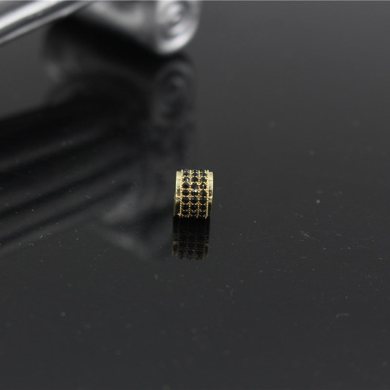 Plated Alloy Rhinestone Charm Bar