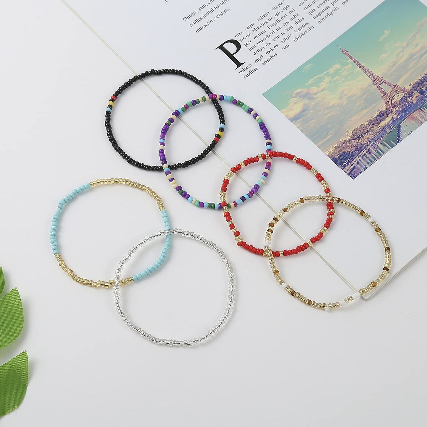 Bohemian Handmade Seed Bead Anklet for Women Beach Jewelry