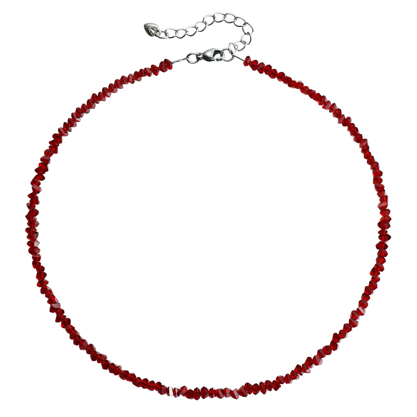 Collar de Dije Geométrico Minimalista de Cristal para Mujer con Amuleto de Aleación Electrochapada y Delicada Cadena de Clavícula