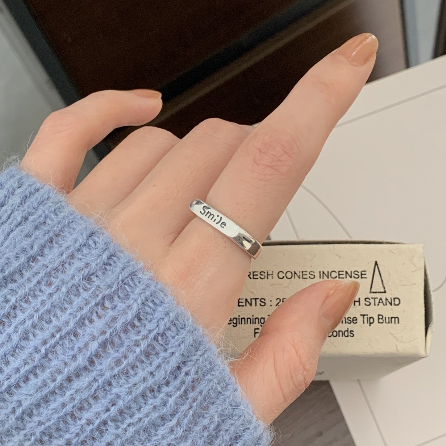 Anillo de Plata de Ley 925 con Incrustaciones de Plata en Forma de Corazón Minimalista para Mujer