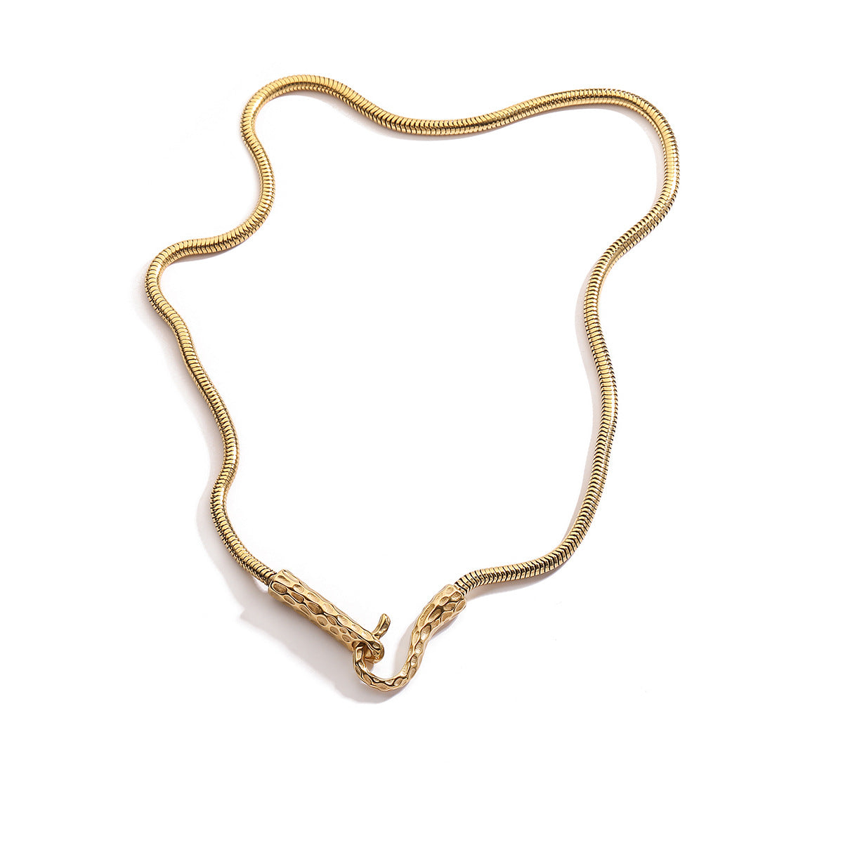 Minimalist Hip-hop Geometric Gold Plated Stainless Steel Necklace for Women