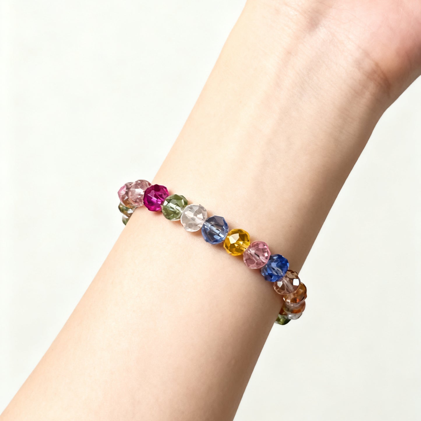 Fashion Geometric Acrylic Crystal Beaded Bracelet for Women