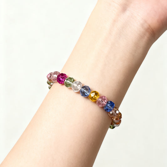 Fashion Geometric Acrylic Crystal Beaded Bracelet for Women