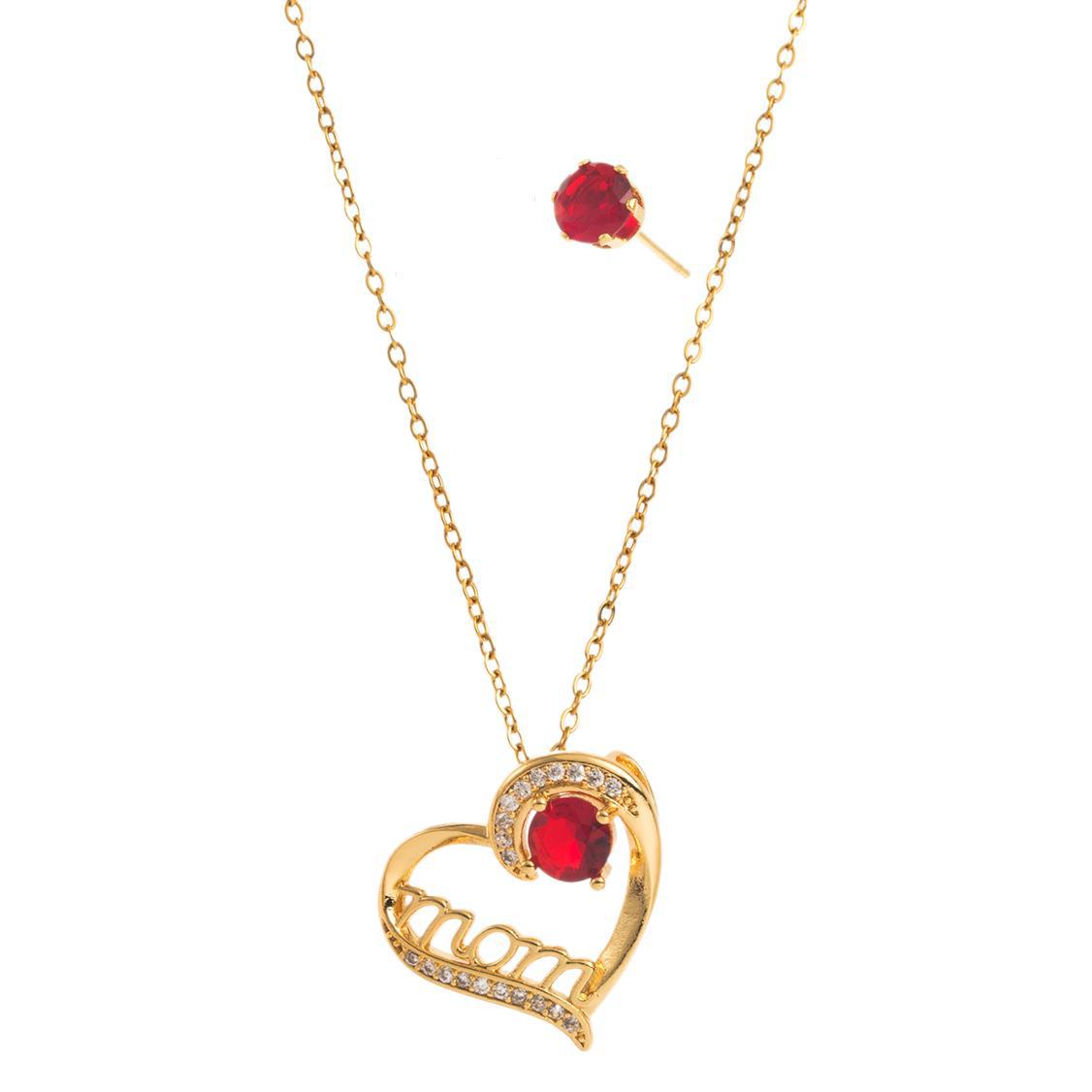 Collana con ciondolo a forma di cuore minimalista in rame e zirconi per donna
