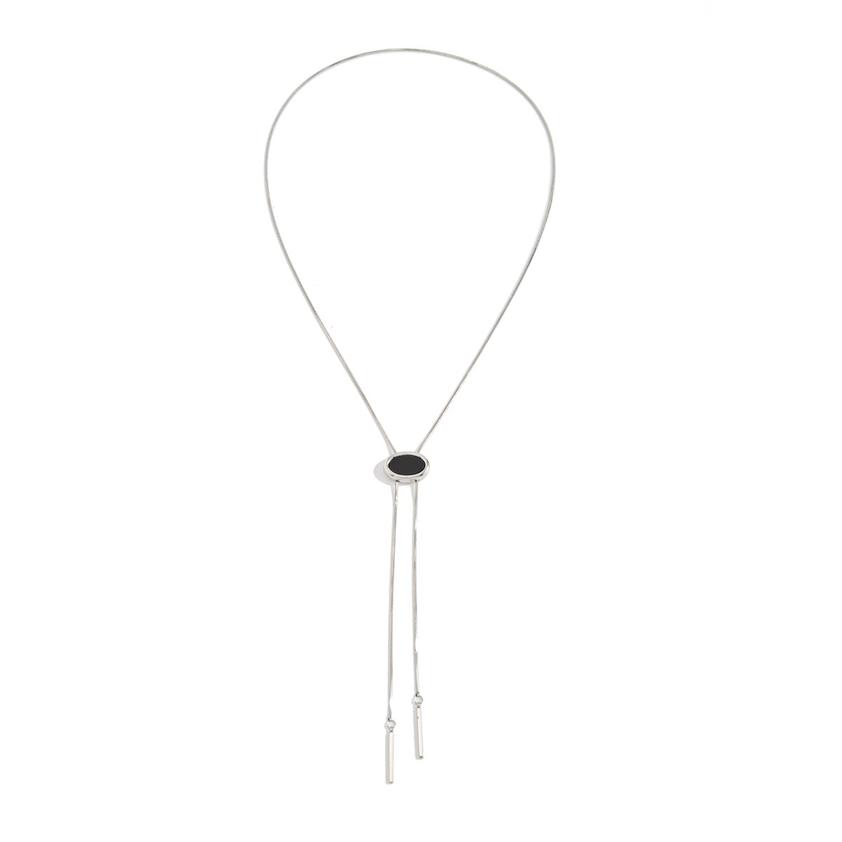 Minimalist Geometric Floral Resin Pendant Plated Stainless Steel Cable Chain Necklace for Women