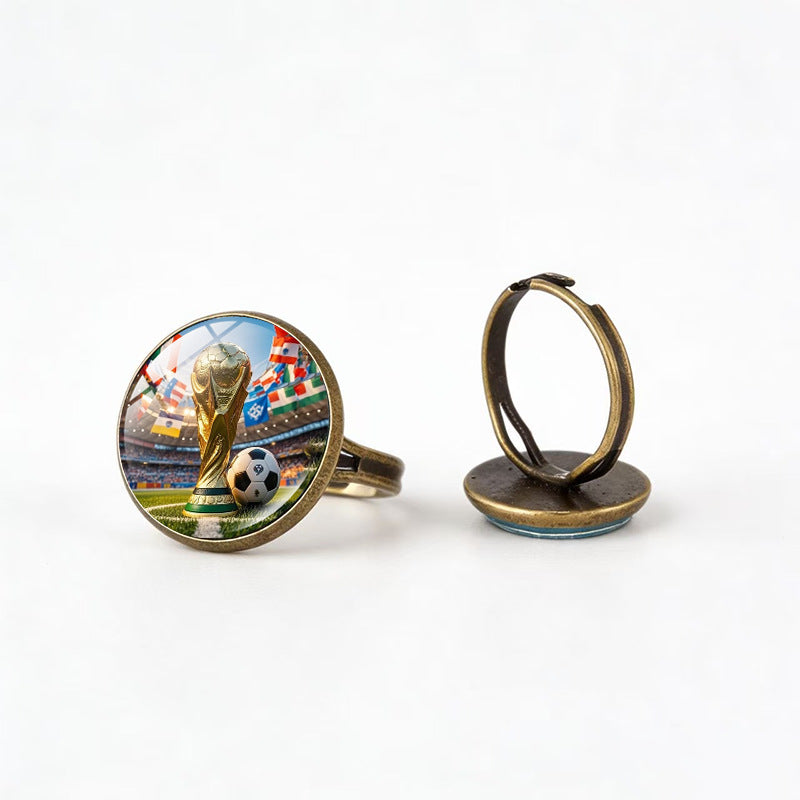Sporty Geometric Alloy Plated Ring Unisex Fashion Jewelry