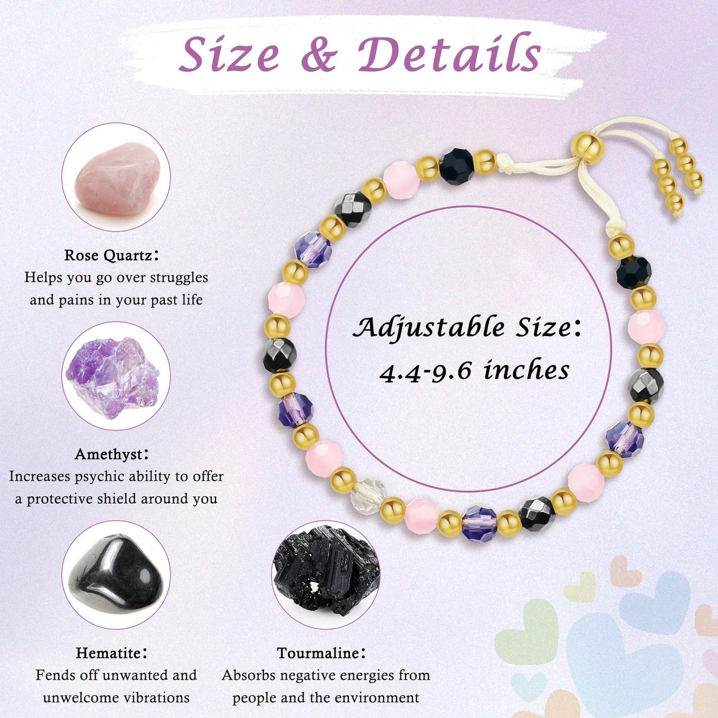 Casual Crystal Beaded Bracelet with Evil Eye and Musical Note Charms for Unisex