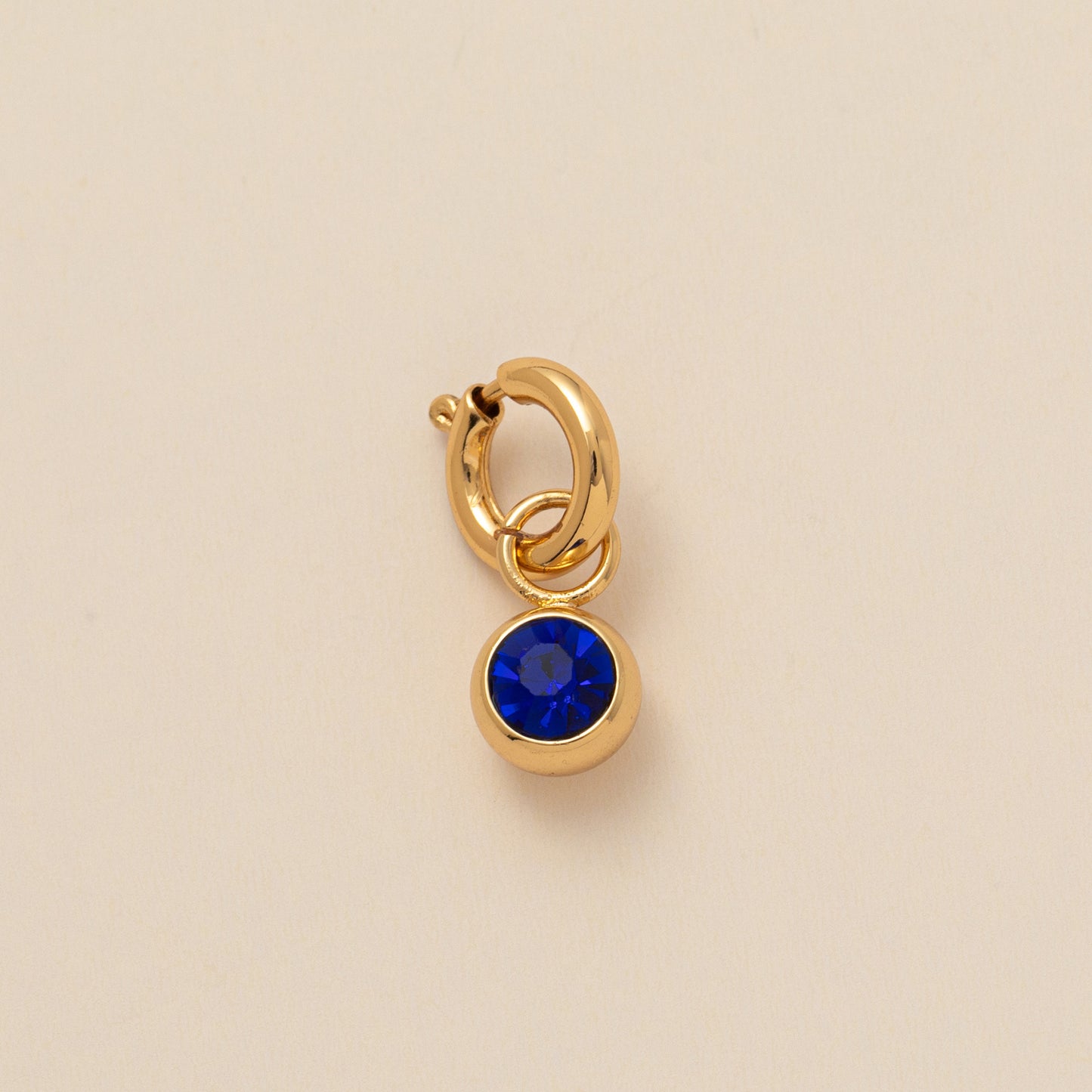 Colorful Cubic Zirconia Star Round Pendant Brass Plated Necklace Charm Bar for December Birthstone