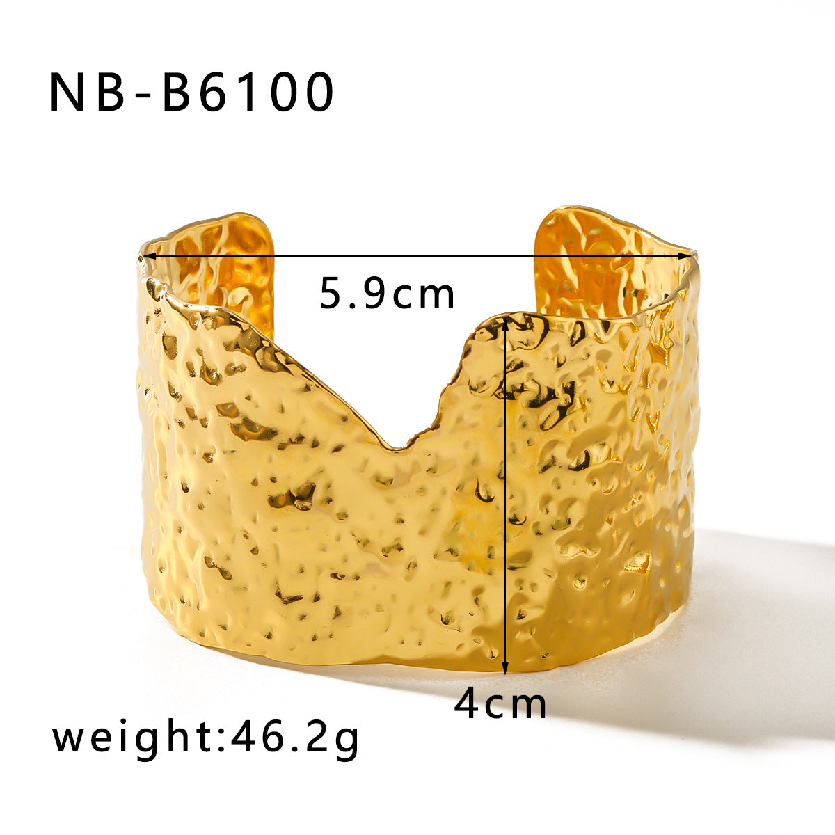 Vintage French Style Irregular V-Shaped Textured Stainless Steel Wide Open Ring and Bracelet Set for Women