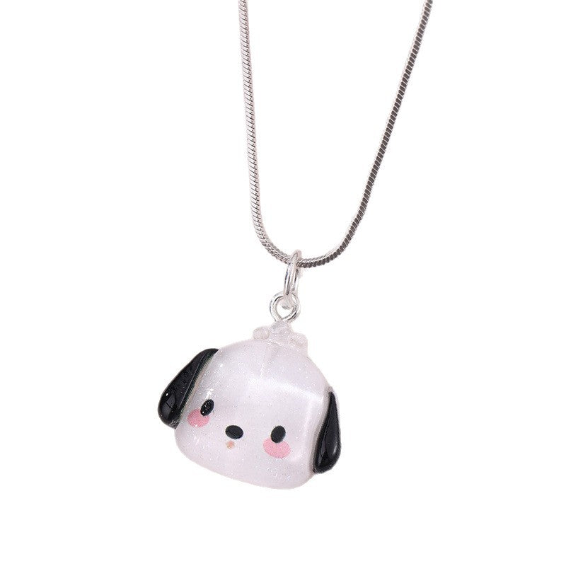Dolce Collana con Ciondolo Cinnamoroll Sanrio con Catena in Lega a Forma di Fiocco per Bambine e Ragazze