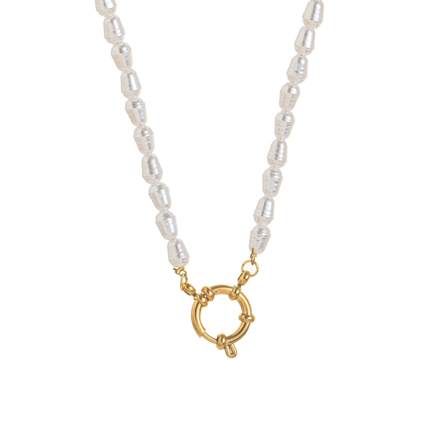 Minimalist Floral Pattern Brass PVD Plated Charm Bar
