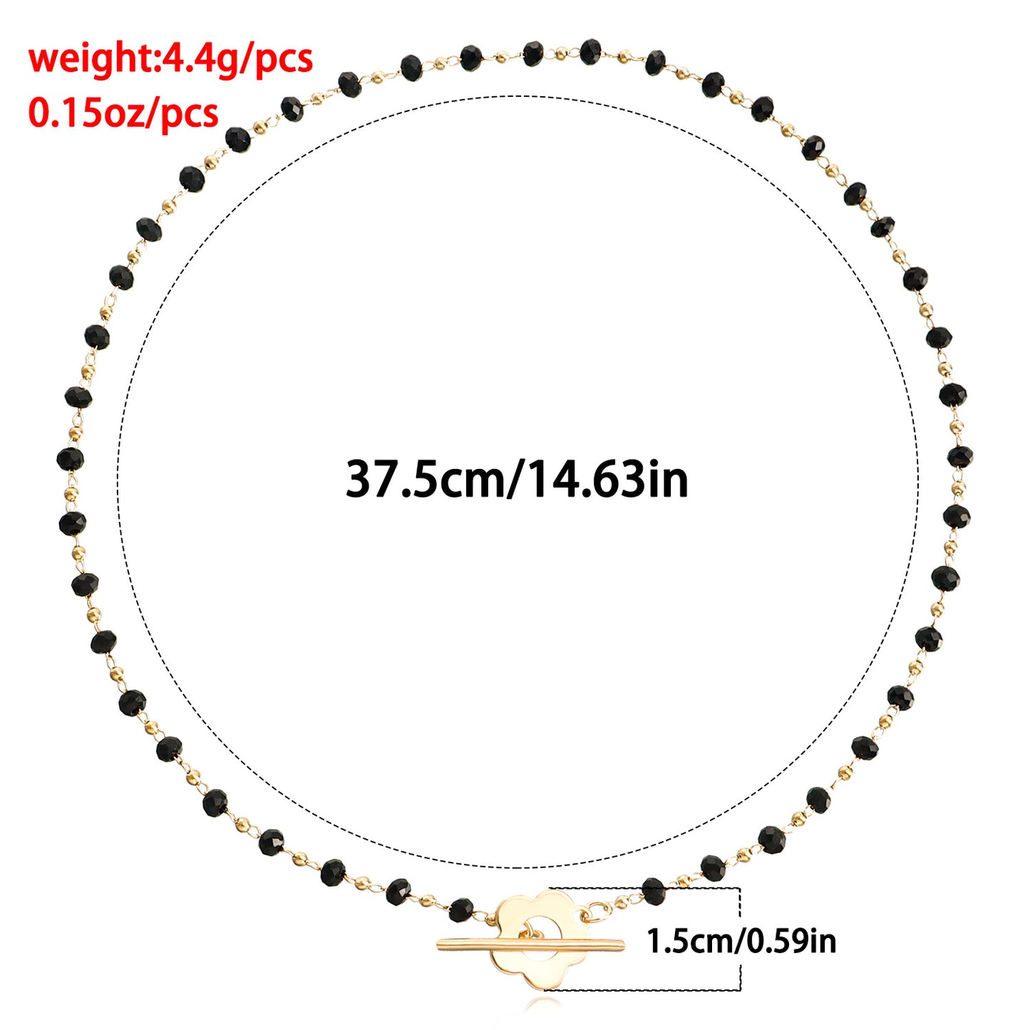 Minimalist Floral Pendant Necklace in Alloy with Plated Finish Short Geometric Design for Women