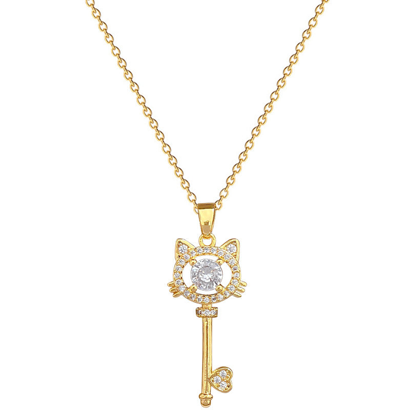 Collana con Pendente Geometrico in Acciaio al Titanio di Lusso con Strass e Catena a O Unisex