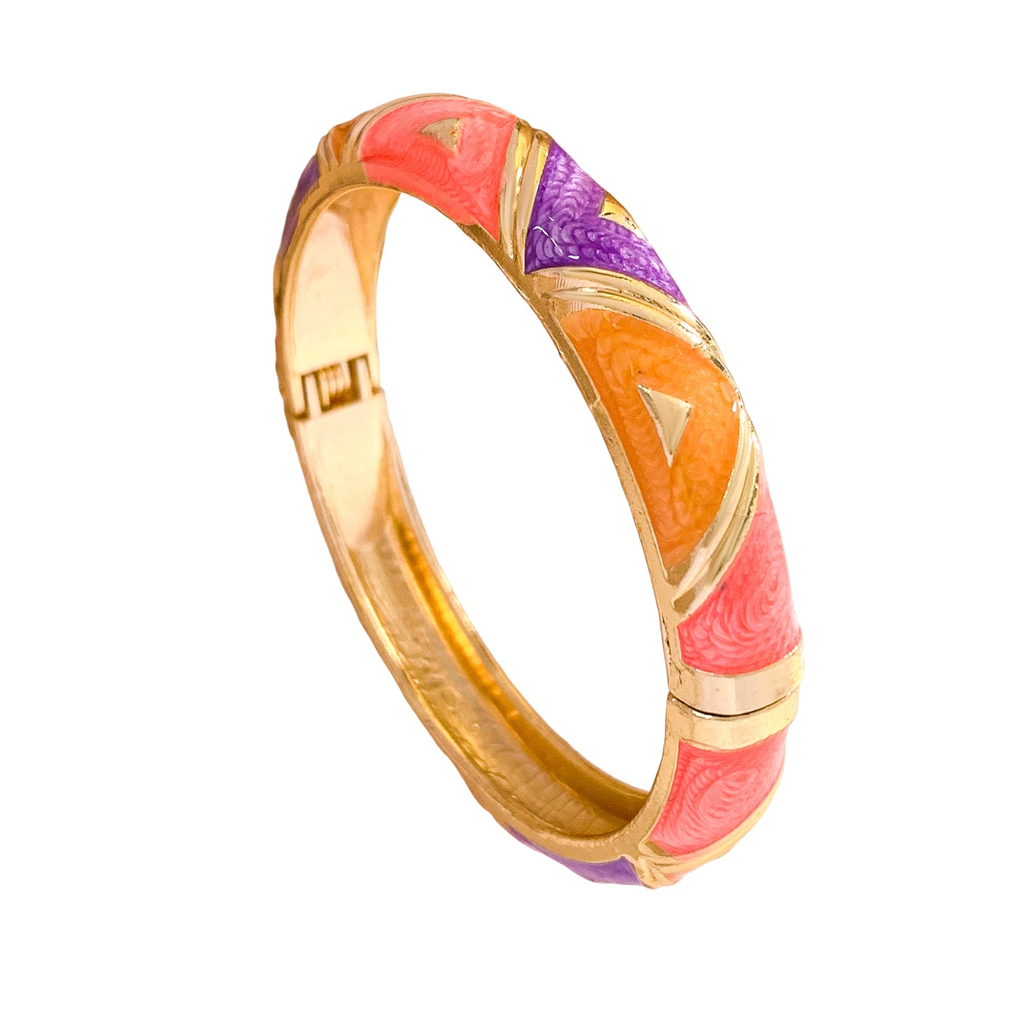 Vintage Elegant Floral Enamel Alloy Rhinestone Inlay Open Cuff Bracelet for Women