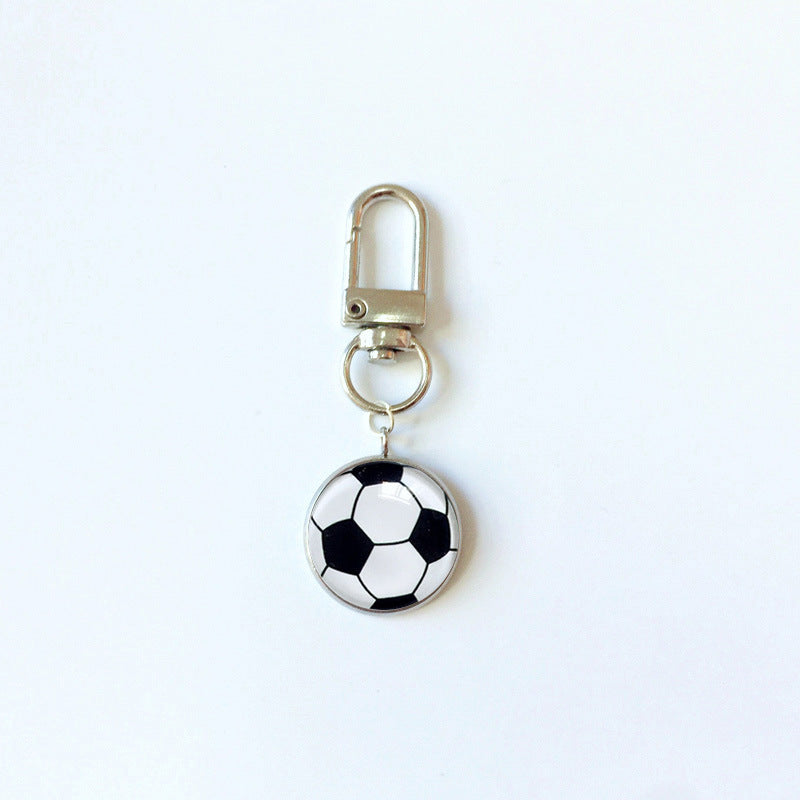 Llavero Deportivo de Acero Inoxidable con Colgante de Club de Fútbol