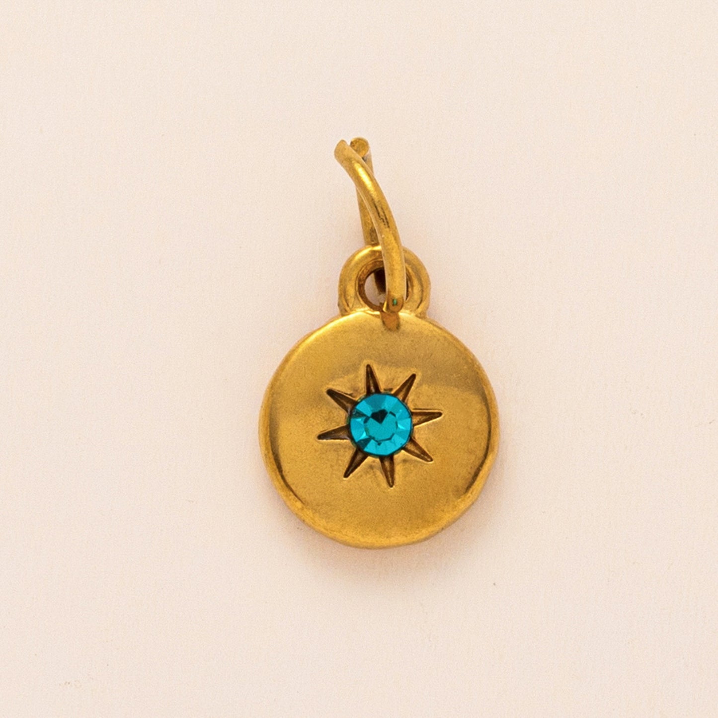 Vintage Round Stainless Steel 18K Gold Plated PVD DIY Charm Bar