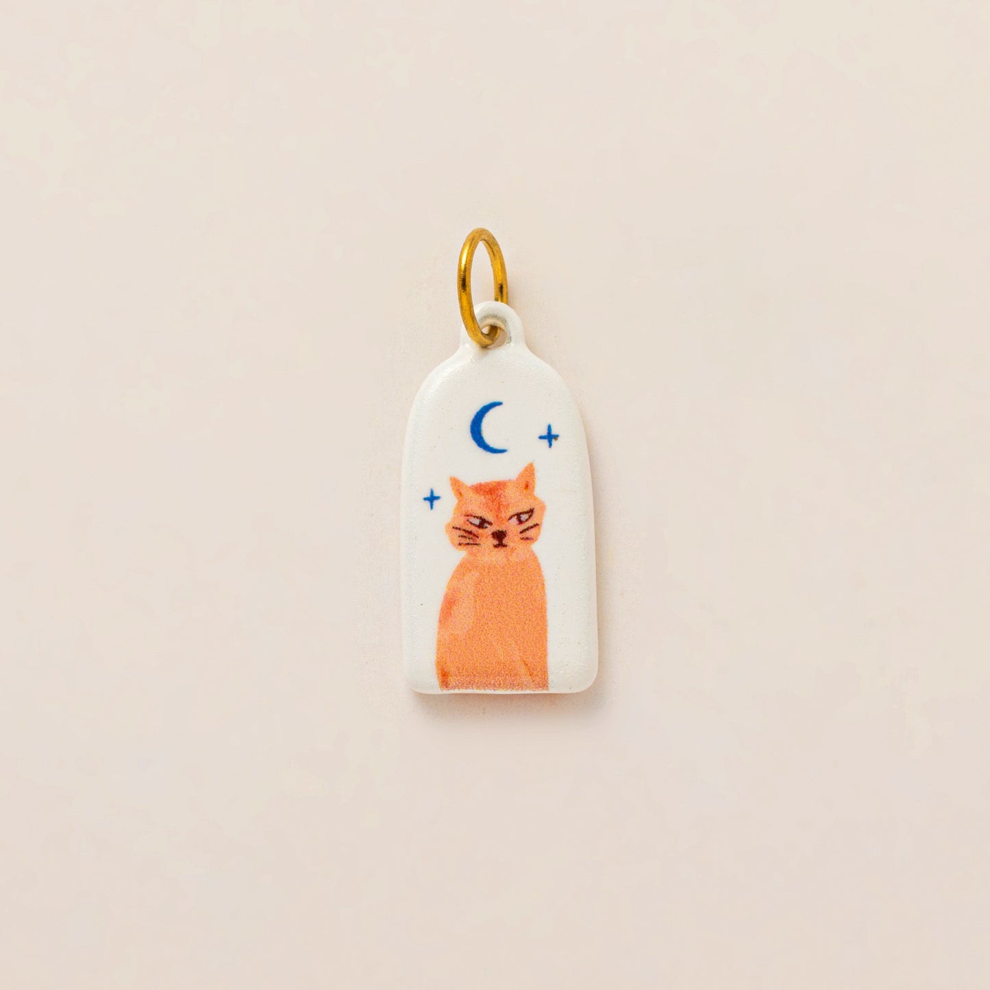 Vintage Cartoon 18K Gold Plated Drip Oil Stainless Steel Charm Bar for Women