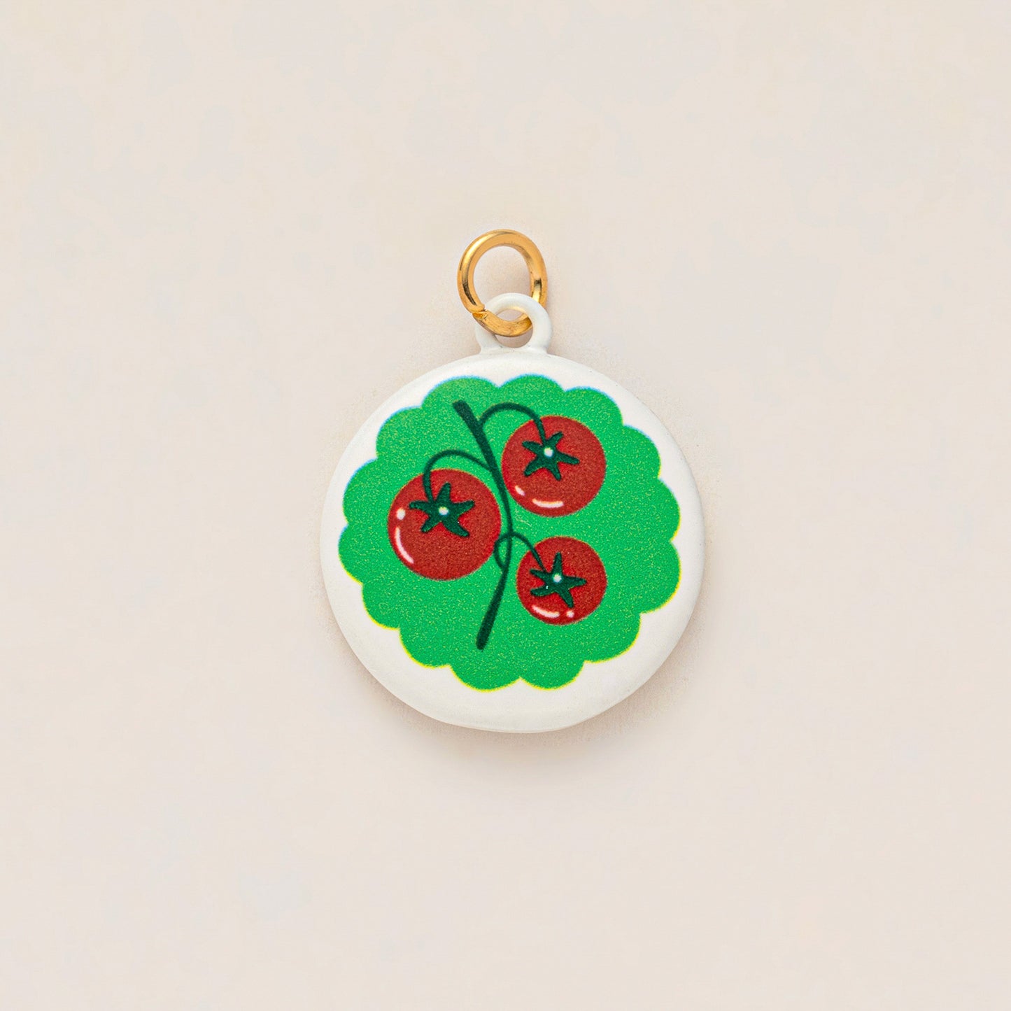 Casual Drip Oil Plated Brass Heart Leaf Ladybug Pendant Necklace for Unisex