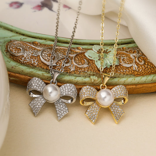 Elegant Minimalist Heart-Shaped Copper Pendant Necklace with 18K Gold Plating and Zircon for Women