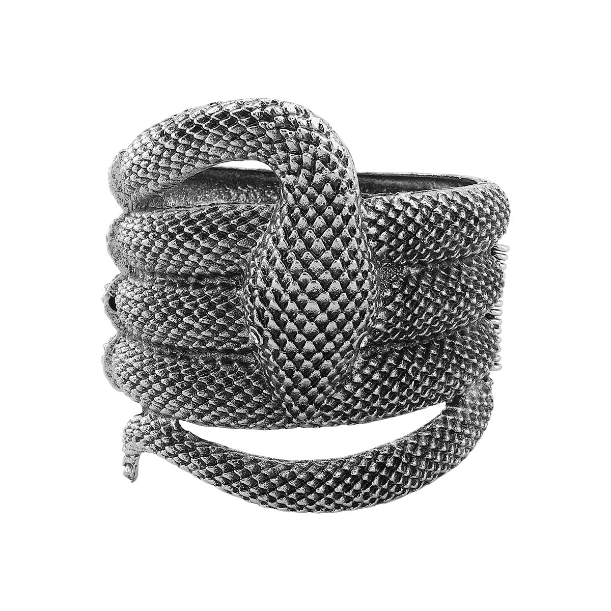 Gargantilla de aleación con forma de serpiente de estilo vintage para mujer con diseño industrial y acabado metálico