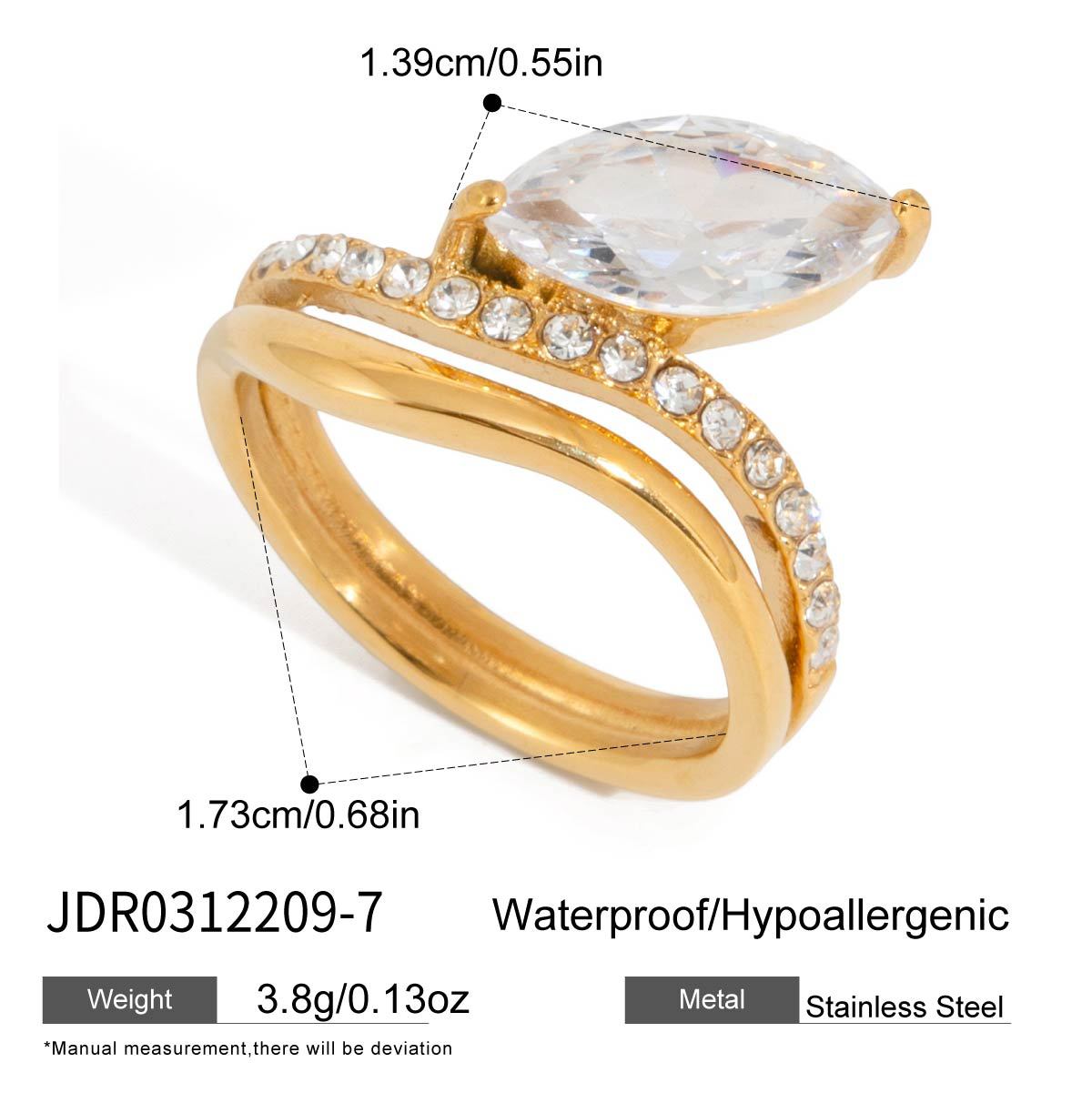 Elegant Geometric Heart Stainless Steel Plated Cubic Zirconia Bracelet for Women