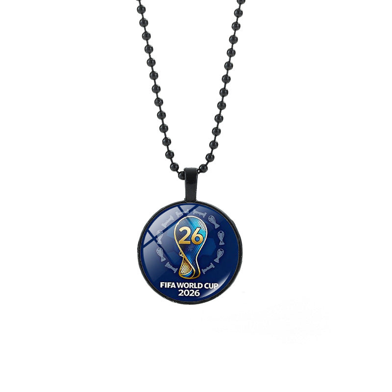 Collana girocollo con ciondolo tondo geometrico casuale in cristallo placcato in lega con catena a maglie forzate Unisex