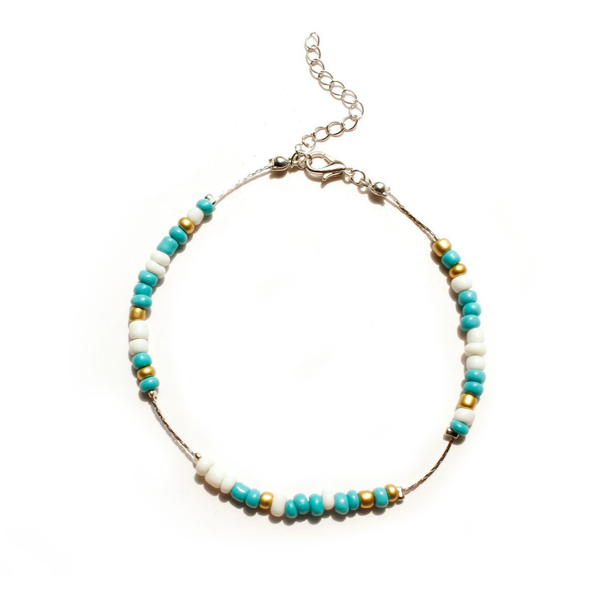 Minimalist Women's Seed Beads Anklet Hand-strung Beach Accessory