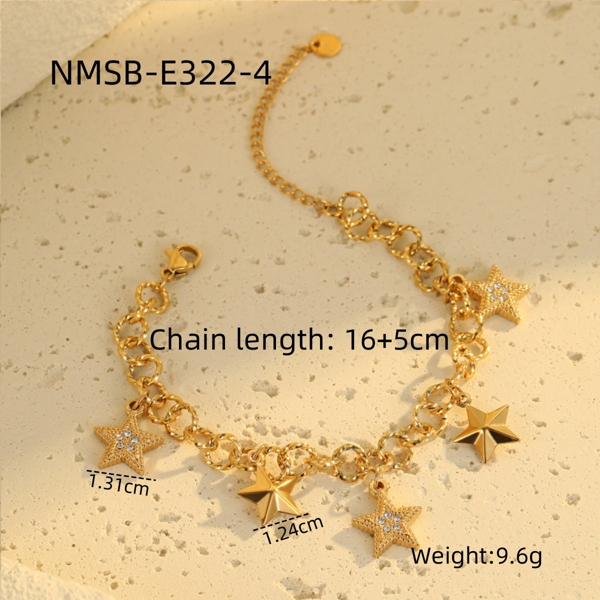 Fashionable Butterfly and Floral Pendant Bracelet in Stainless Steel with Plated Finish for Women