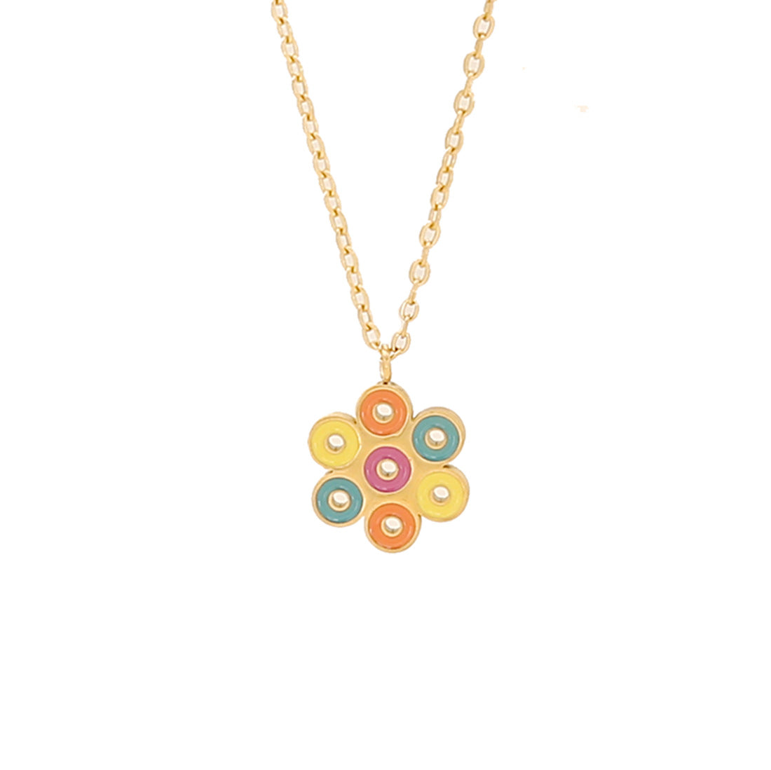Colorful Butterfly Pendant Necklace in Geometric Triangle and Star Shapes Made of Stainless Steel for Women